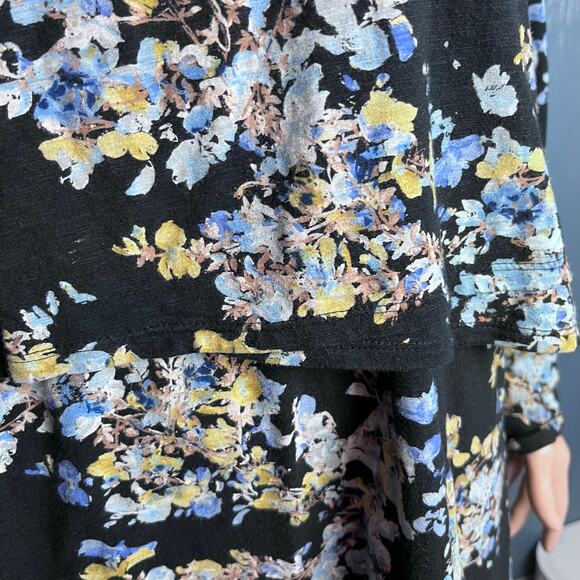 J. Jill Floral Tunic Medium Lagenlook Two Layer Preppy Mature Comfy Work Casual - Picture 4 of 7